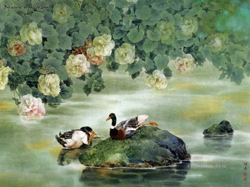 花 鳥 Painting - 中国の花の絵の鳥